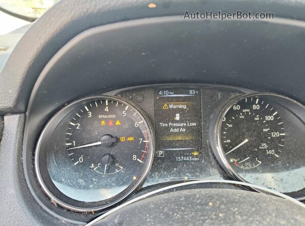 KNMAT2MT1HP500697 2017 NISSAN ROGUE Black Widok zestawu wskaźników