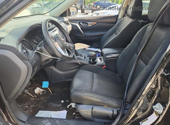 KNMAT2MT1HP500697 2017 NISSAN ROGUE Black Widok wnętrza z przodu