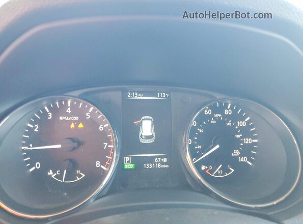KNMAT2MT1HP551407 2017 NISSAN ROGUE Silver ხელსაწყოთა პანელის ხედი