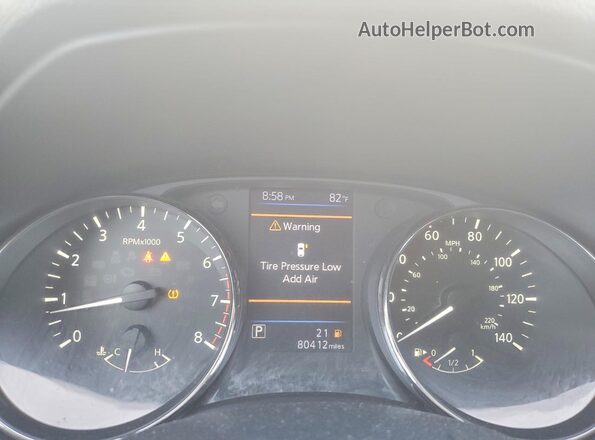 KNMAT2MT1JP603494 2018 NISSAN ROGUE White Instrument cluster view
