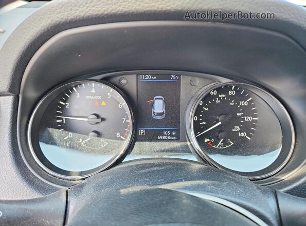 KNMAT2MT1KP553147 2019 NISSAN ROGUE Blue Instrument cluster view