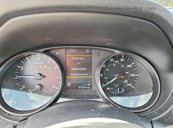 KNMAT2MT1LP525124 2020 NISSAN ROGUE Black Widok zestawu wskaźników