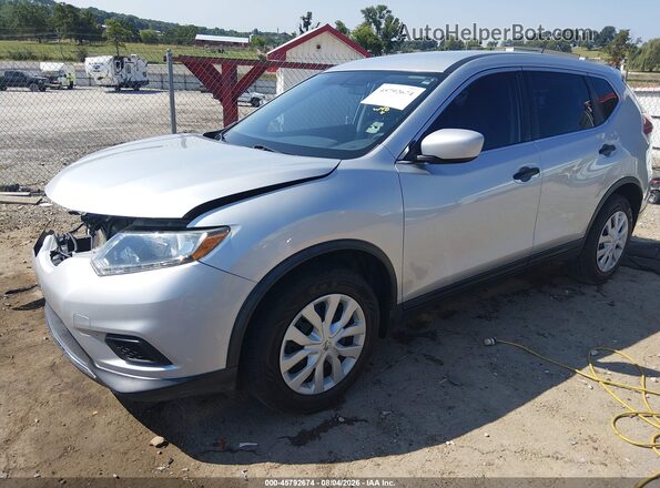 KNMAT2MT2GP678536 2016 NISSAN ROGUE Silver Front left