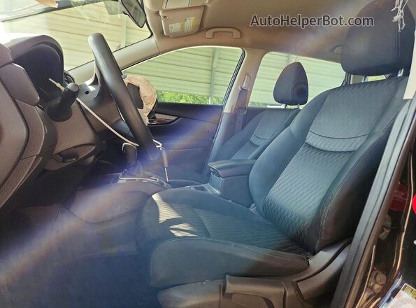 KNMAT2MT2HP614014 2017 NISSAN ROGUE Black Вид салону спереду