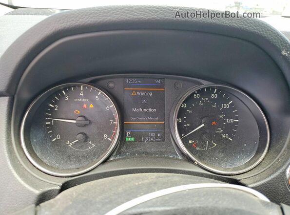 KNMAT2MT2JP547940 2018 NISSAN ROGUE Black Widok zestawu wskaźników