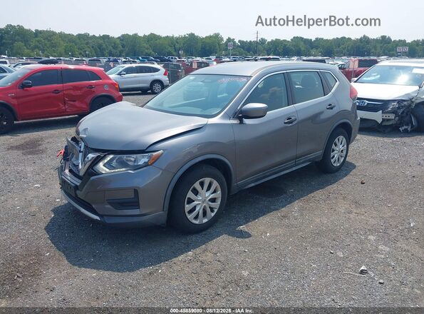 KNMAT2MT2JP563765 2018 NISSAN ROGUE Gray Առջևի ձախ երեք քառորդ տեսարան