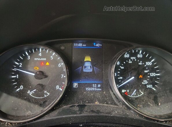 KNMAT2MT2KP523199 2019 NISSAN ROGUE Black Вид щитка приладів