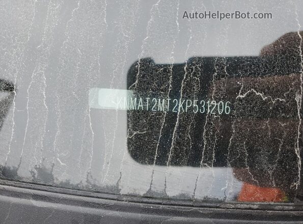 KNMAT2MT2KP531206 2019 NISSAN ROGUE Silver Vista de la etiqueta del VIN
