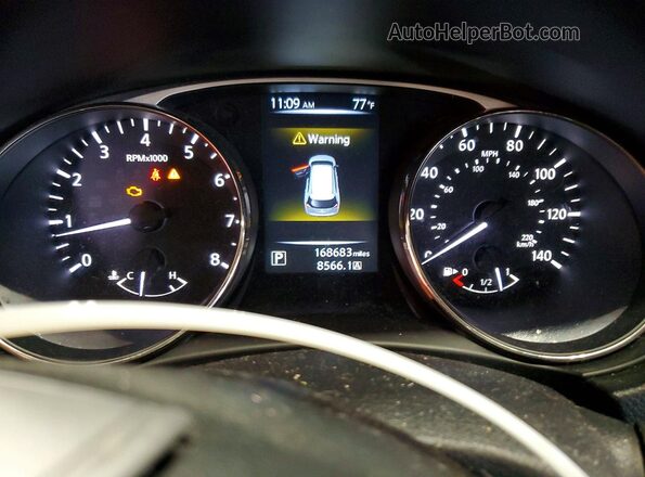 KNMAT2MT3GP595875 2016 NISSAN ROGUE White Widok zestawu wskaźników