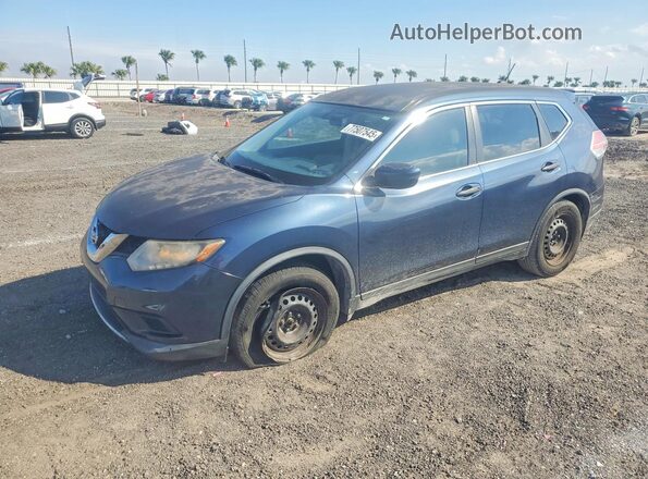 KNMAT2MT3GP602050 2016 NISSAN ROGUE Blue Задня ліва чверть