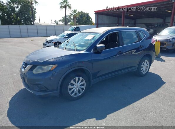 KNMAT2MT3GP613338 2016 NISSAN ROGUE Blue Front left
