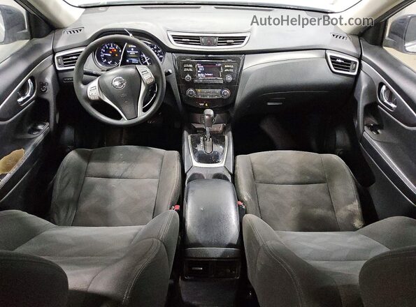 KNMAT2MT3GP638188 2016 NISSAN ROGUE Silver Առջևի վահանակի տեսք