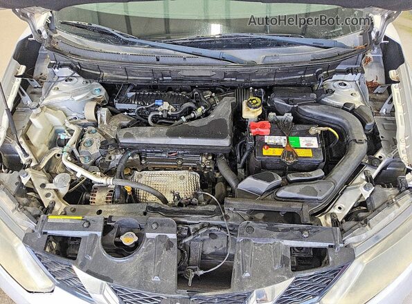 KNMAT2MT3GP638188 2016 NISSAN ROGUE Silver Շարժիչի բաժամունքի տեսք