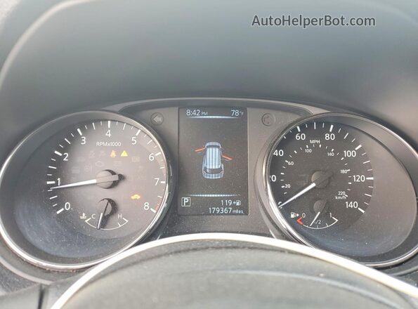 KNMAT2MT3HP503925 2017 NISSAN ROGUE Silver Вид щитка приладів