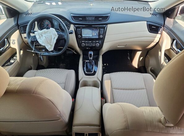 KNMAT2MT3HP510471 2017 NISSAN ROGUE White Вид панелі приладів