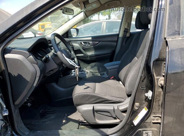 KNMAT2MT3HP564739 2017 NISSAN ROGUE Black Widok wnętrza z przodu