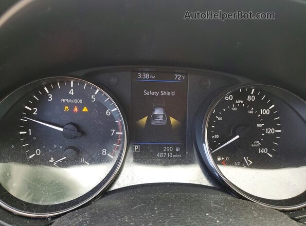 KNMAT2MT3JP556131 2018 NISSAN ROGUE Silver ხელსაწყოთა პანელის ხედი