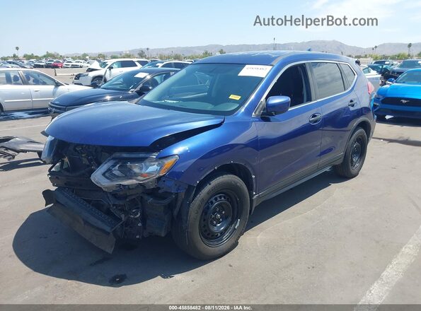 KNMAT2MT3JP622998 2018 NISSAN ROGUE Blue წინა მარცხენა ხედი სამი მეოთხედიდან
