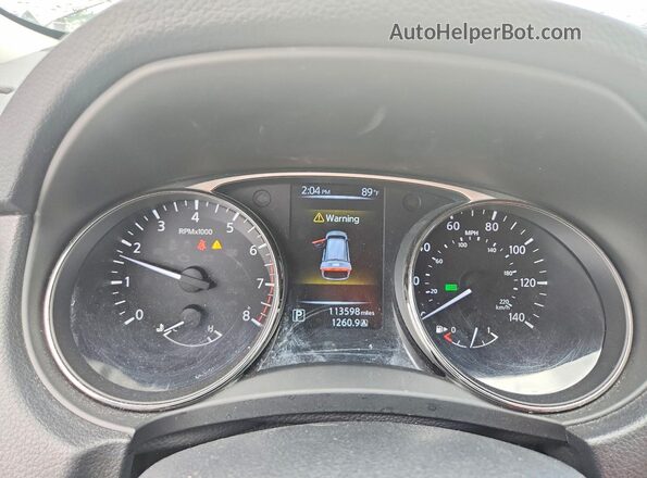 KNMAT2MT4GP651340 2016 NISSAN ROGUE Charcoal Instrument cluster view