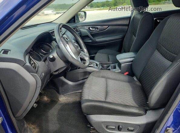 KNMAT2MT4JP507794 2018 NISSAN ROGUE Синий Вид салона спереди