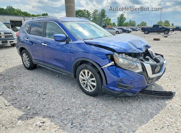 KNMAT2MT4JP507794 2018 NISSAN ROGUE Синий Передняя правая четверть