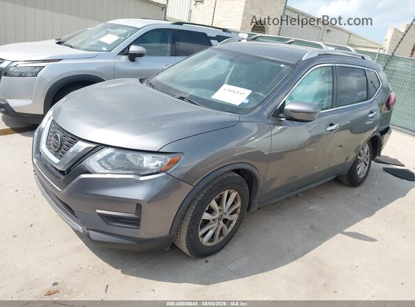 KNMAT2MT4JP519587 2018 NISSAN ROGUE Gray წინა მარცხენა ხედი სამი მეოთხედიდან