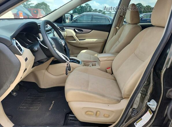 KNMAT2MT5GP668518 2016 NISSAN ROGUE Black Front interior view