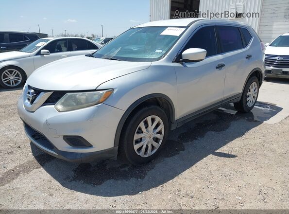 KNMAT2MT5GP674934 2016 NISSAN ROGUE Silver Առջևի ձախ երեք քառորդ տեսարան