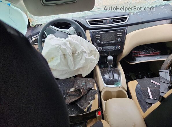 KNMAT2MT5GP728264 2016 NISSAN ROGUE White Widok deski rozdzielczej