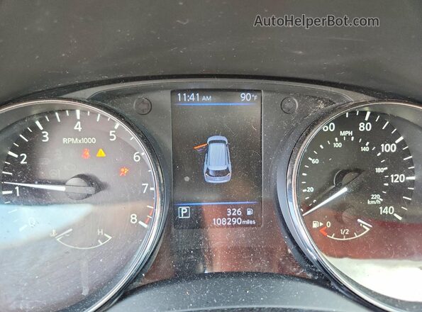 KNMAT2MT5JP618614 2018 NISSAN ROGUE Black Widok zestawu wskaźników