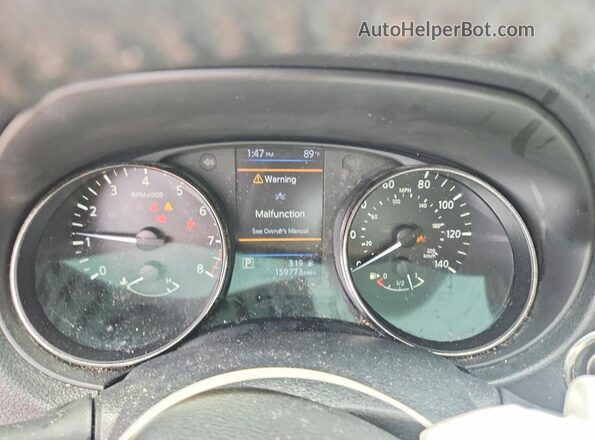KNMAT2MT5KP522550 2019 NISSAN ROGUE Blue Вид щитка приладів