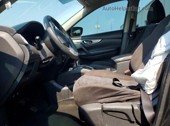KNMAT2MT6GP604844 2016 NISSAN ROGUE Black Вид салону спереду
