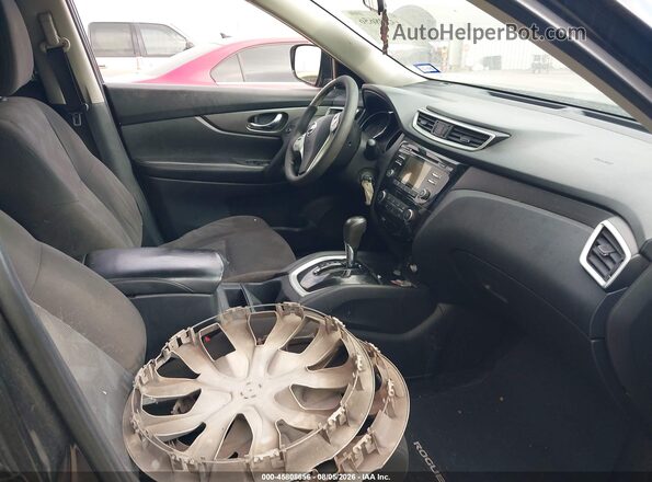 KNMAT2MT6GP640520 2016 NISSAN ROGUE Black Widok wnętrza z przodu