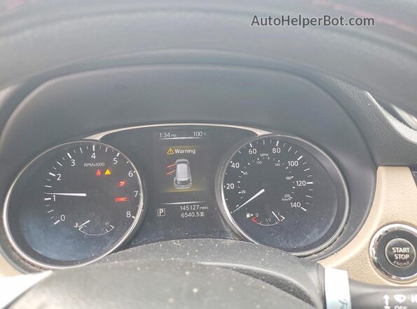 KNMAT2MT6GP653588 2016 NISSAN ROGUE Красный Вид щитка приборов