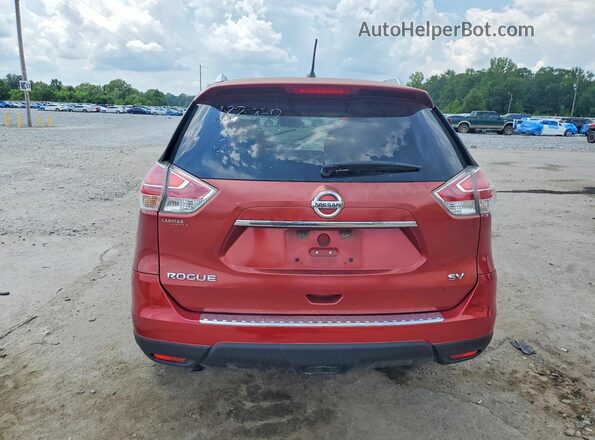 KNMAT2MT6GP653588 2016 NISSAN ROGUE Красный Вид сзади