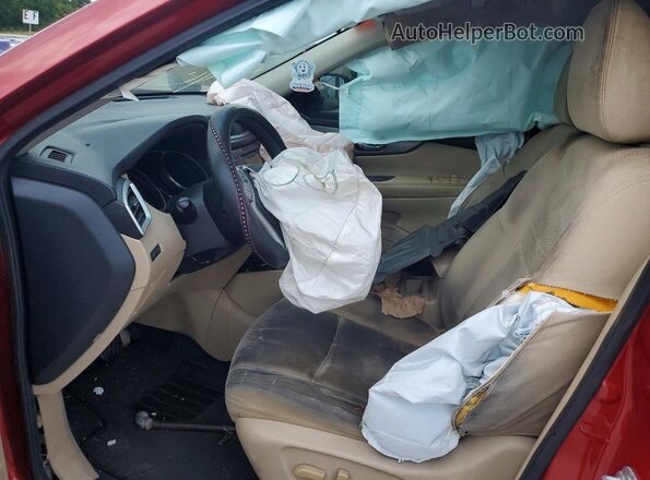 KNMAT2MT6GP653588 2016 NISSAN ROGUE Красный Вид салона спереди