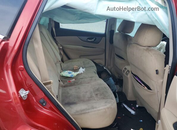 KNMAT2MT6GP653588 2016 NISSAN ROGUE Красный Вид задних сидений