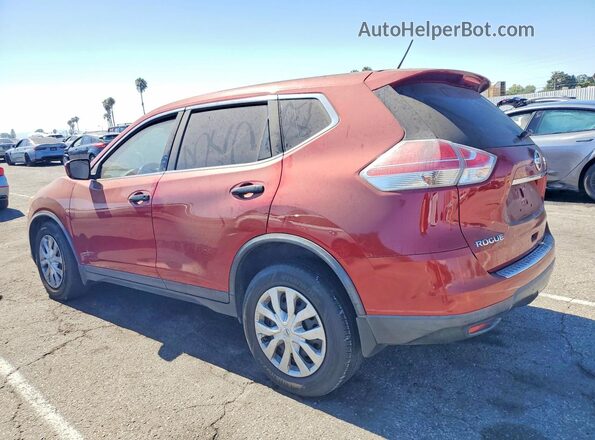 KNMAT2MT6GP673680 2016 NISSAN ROGUE Red Trasero izquierdo