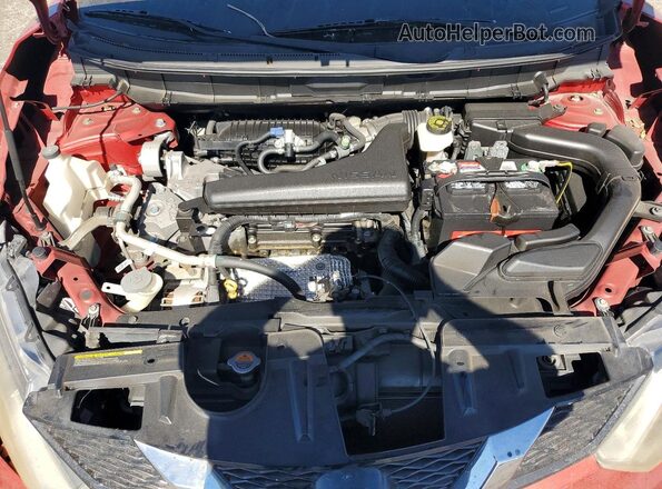 KNMAT2MT6GP673680 2016 NISSAN ROGUE Red Vista del compartimento del motor