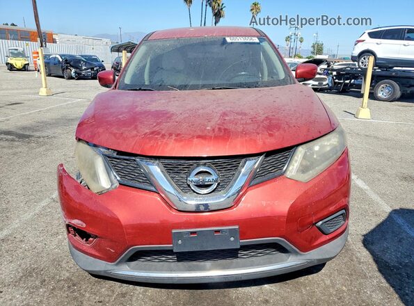 KNMAT2MT6GP673680 2016 NISSAN ROGUE Red Vista frontal
