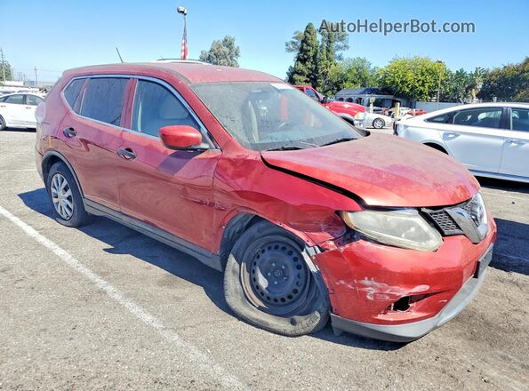 KNMAT2MT6GP673680 2016 NISSAN ROGUE Red Delantero derecho