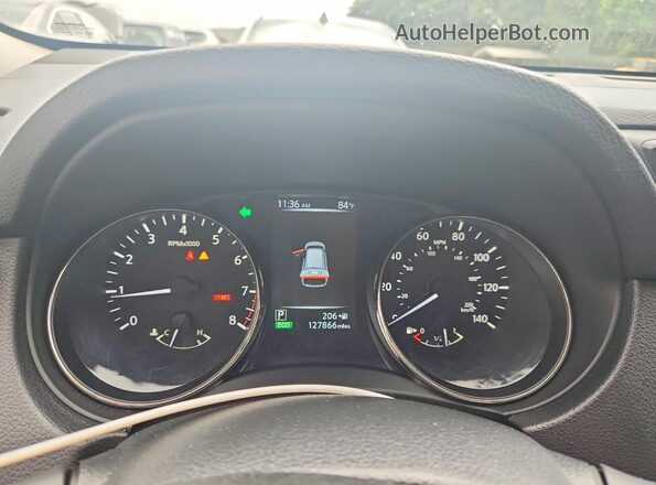 KNMAT2MT6HP505331 2017 NISSAN ROGUE Charcoal Instrument cluster view