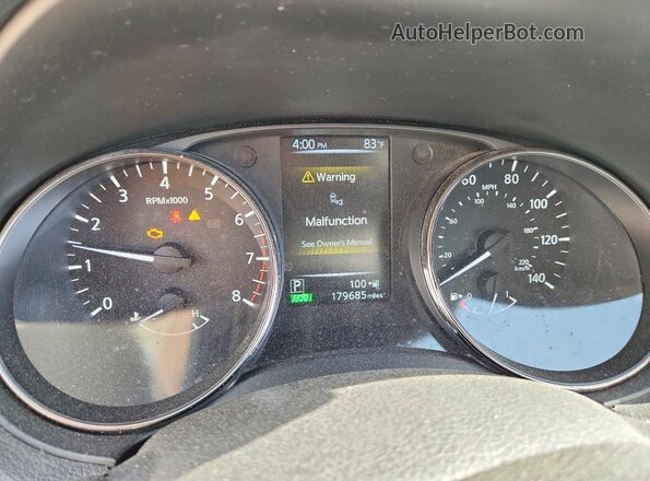 KNMAT2MT6HP537888 2017 NISSAN ROGUE Silver Widok zestawu wskaźników