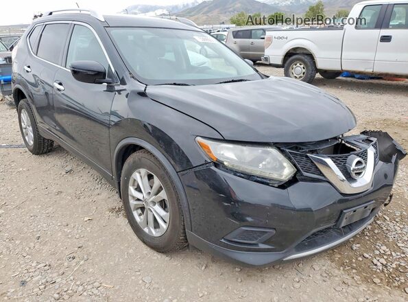 KNMAT2MT7GP622124 2016 NISSAN ROGUE Black Przód prawy