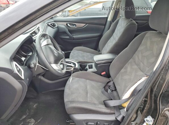 KNMAT2MT7GP622124 2016 NISSAN ROGUE Black Widok wnętrza z przodu