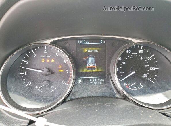 KNMAT2MT7GP622124 2016 NISSAN ROGUE Black Widok zestawu wskaźników
