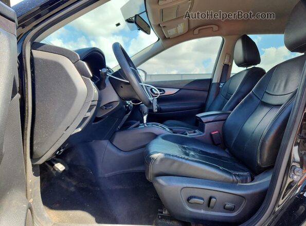 KNMAT2MT7GP641823 2016 NISSAN ROGUE Black Вид салону спереду