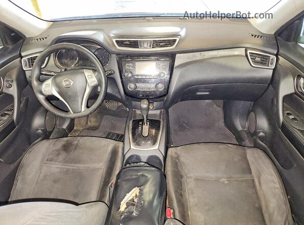 KNMAT2MT7GP645161 2016 NISSAN ROGUE Gray Առջևի վահանակի տեսք