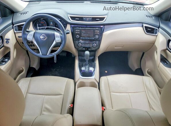 KNMAT2MT7GP658864 2016 NISSAN ROGUE Burgundy Առջևի վահանակի տեսք