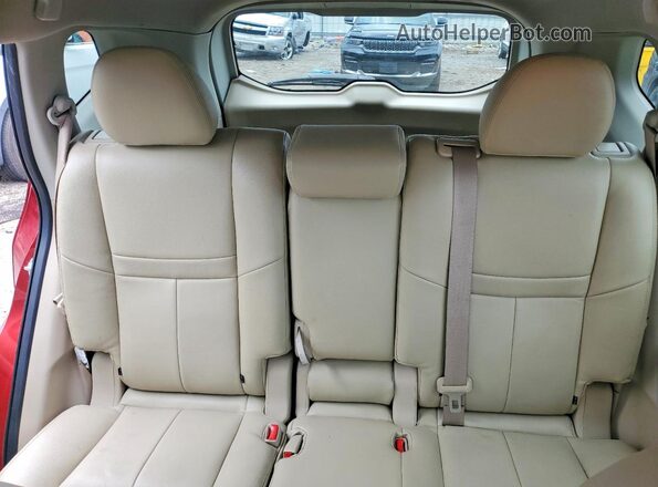 KNMAT2MT7GP658864 2016 NISSAN ROGUE Burgundy Հետևի նստատեղերի տեսք
